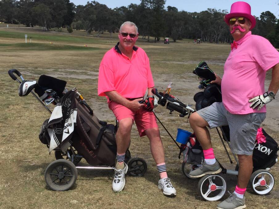In the pink: Rob George and Don Lovett. Picture and story: JEFF GEDDES.