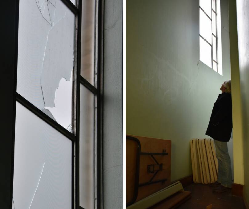 VANDALS: Lithgow Baptist Church secretary Grahame Edgell has been disappointed by the repeated incidents of vandalism. Picture: KIRSTY HORTON. 