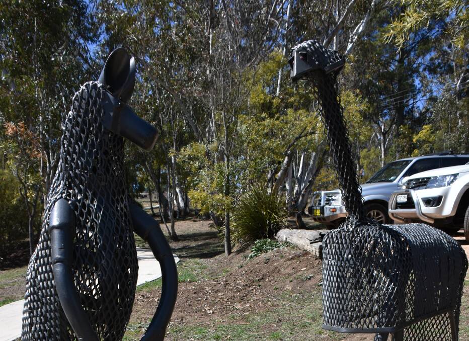 Sculptures in the park.
