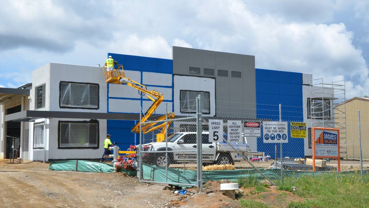MOVING AHEAD: Work is well advanced on the impressive new premises for Access Industries in Bells Road.