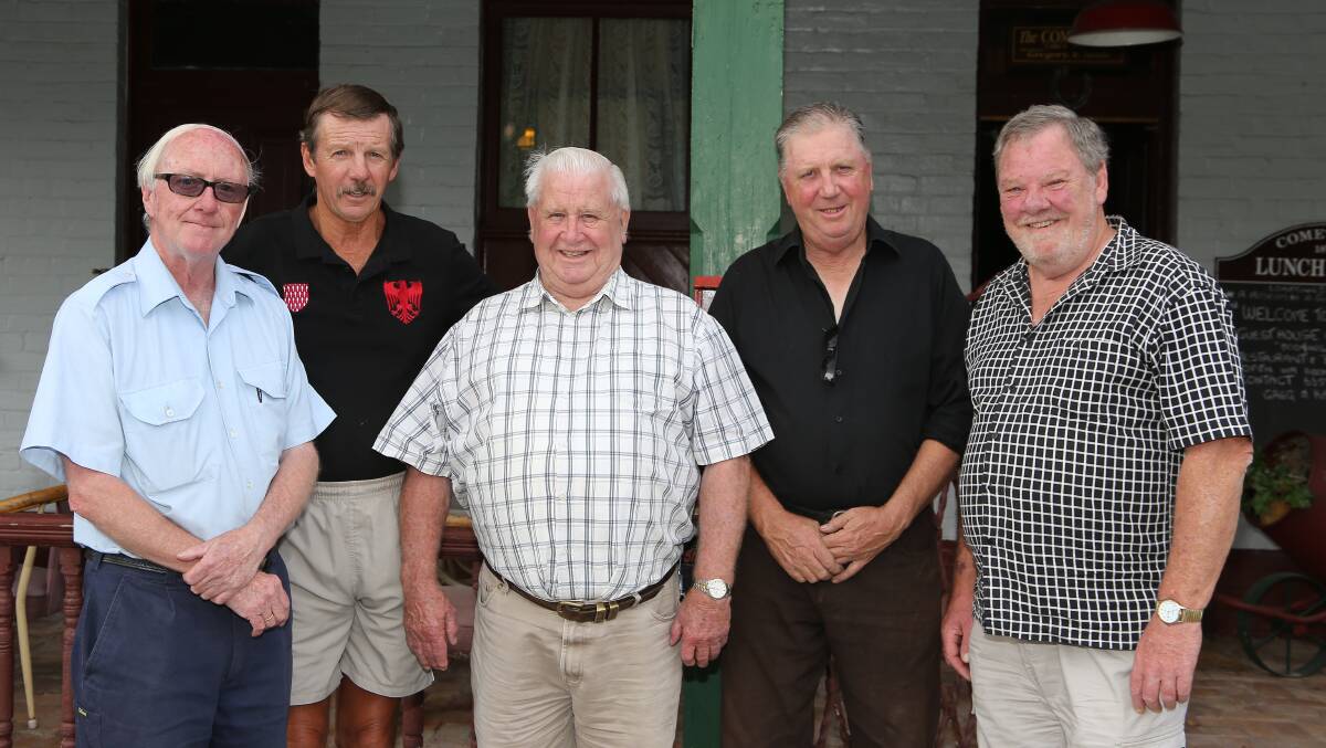COMMEMORATIVE PLAQUE PROJECT COMMITTEE: From left are Gary Johnson, Greg Noble, John Barlow, Rod Gurney and Ian Burrett. 

