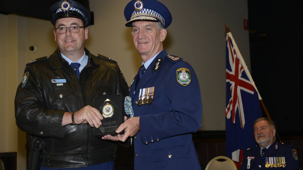 POLICE HONOUR: Senior Constable Roger Taig and Sergeant Mark McCulkin received the Commander's Certificate of Merit during a Chifley Local Area Command awards presentation last Thursday.