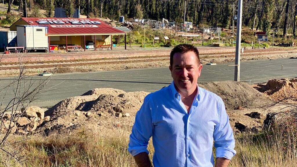 BACK ON TRACK: Member for Bathurst Paul Toole at the Zig Zag Railway near Lithgow. Photo: Supplied