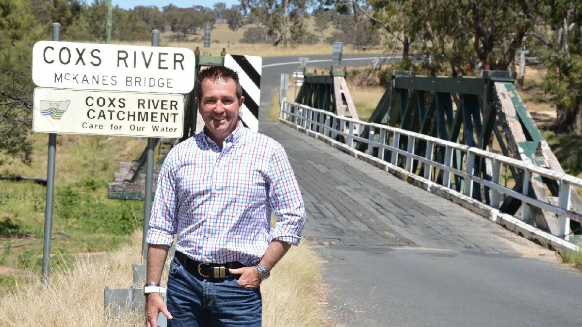 MP Paul Toole at the McKanes Bridge. Photo: Submitted