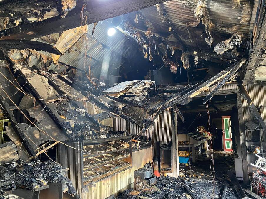 DEVASTATED: The gutted interior of the store. Photo: THE LOLLY BUG FACEBOOK PAGE