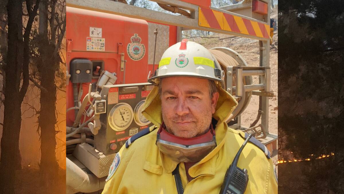 FRONT LINE: Veteran volunteer firefighter Dave Peime has been battling the Palmers Oaky bushfire for weeks. Photo: SUPPLIED