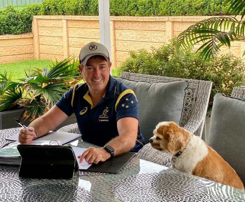 Paul Toole working at his home in his backyard. Photo: Supplied / Facebook