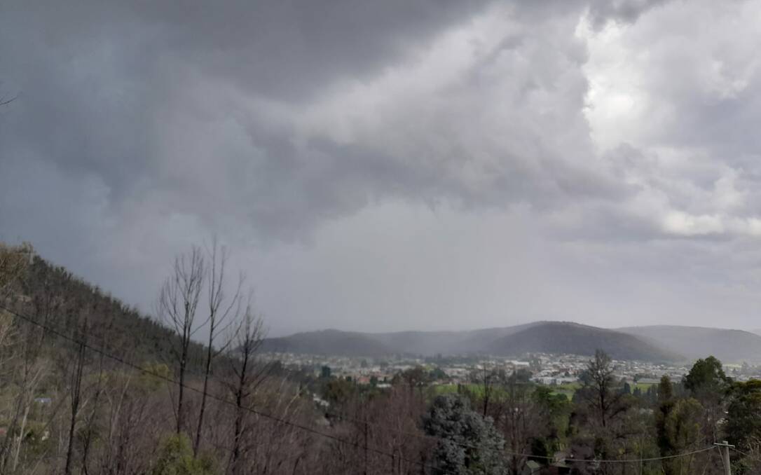 A recent storm passing by Lithgow. Photo: Supplied/David O'Brien