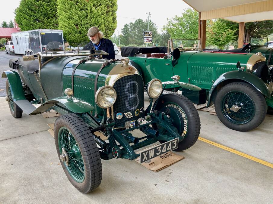 CLASSIC: Flashback to around 1929 and Bentleys such as this at the Black Gold Motel ruled both the road and the race track. It was glamour from the past when the Vintage Sporting Car Club held a week long rally at Wallerawang.