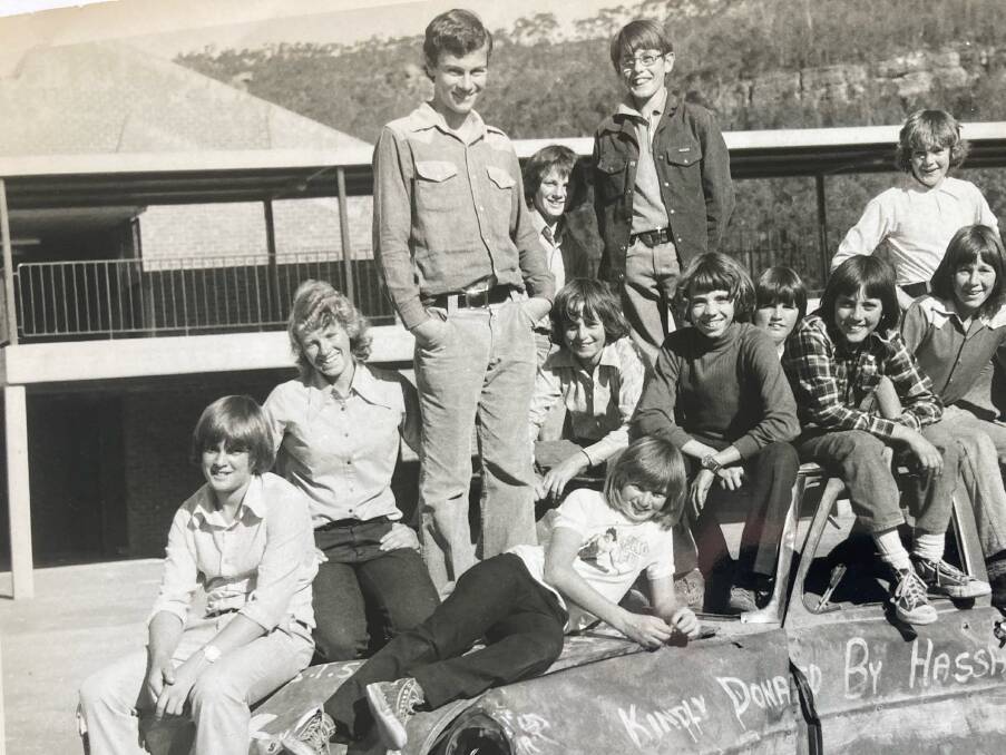 FLASHBACK FRIDAY: A demolition course on the curriculum at Lithgow High? We're not sure what the occasion was many years ago but we note the vehicle involved was.