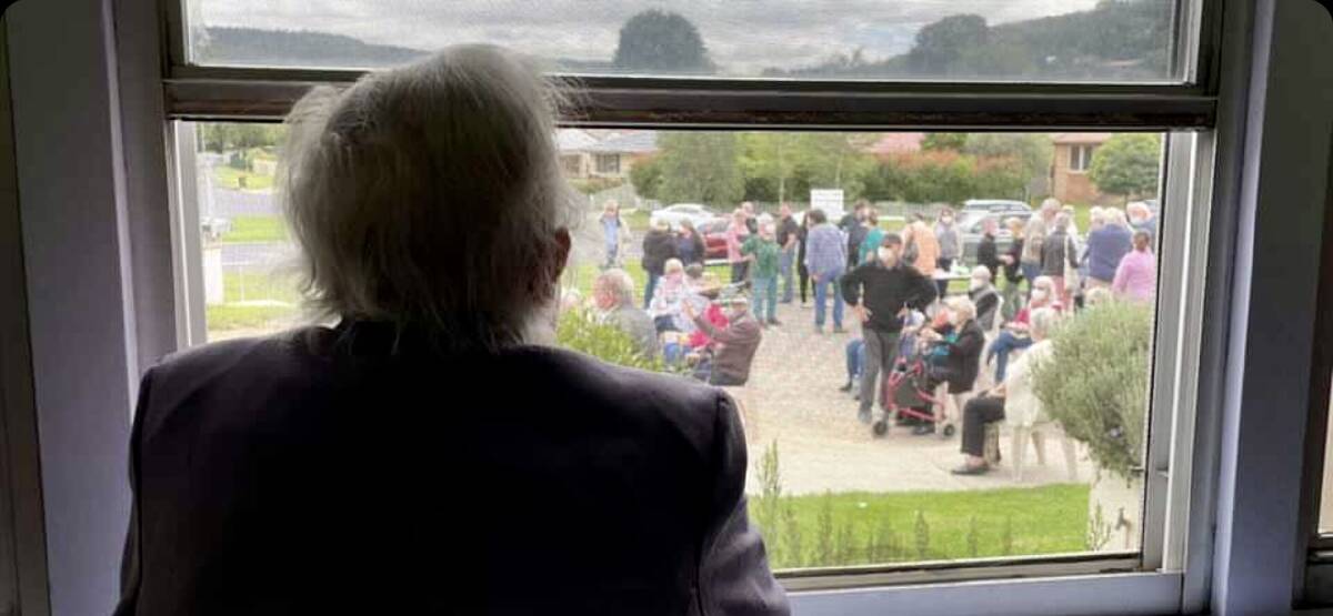 Lithgow Aged Care resident Norma Berriman looks out as the future of her home is discussed. Photo: SUPPLIED