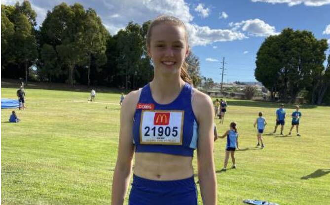 Lithgow Little Athletics' Ebony Pender will compete in the U15s triple jump at the state championships. Photo: ALANNA TOMAZIN