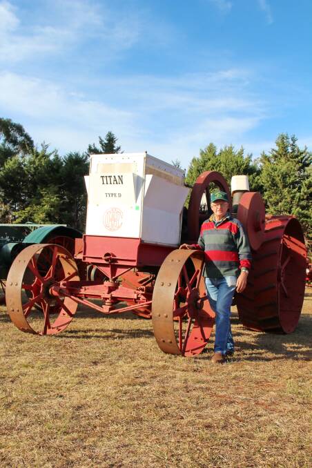 The 1911 Titan Type D is the oldest tractor in Albert Brimblecombe's collection.