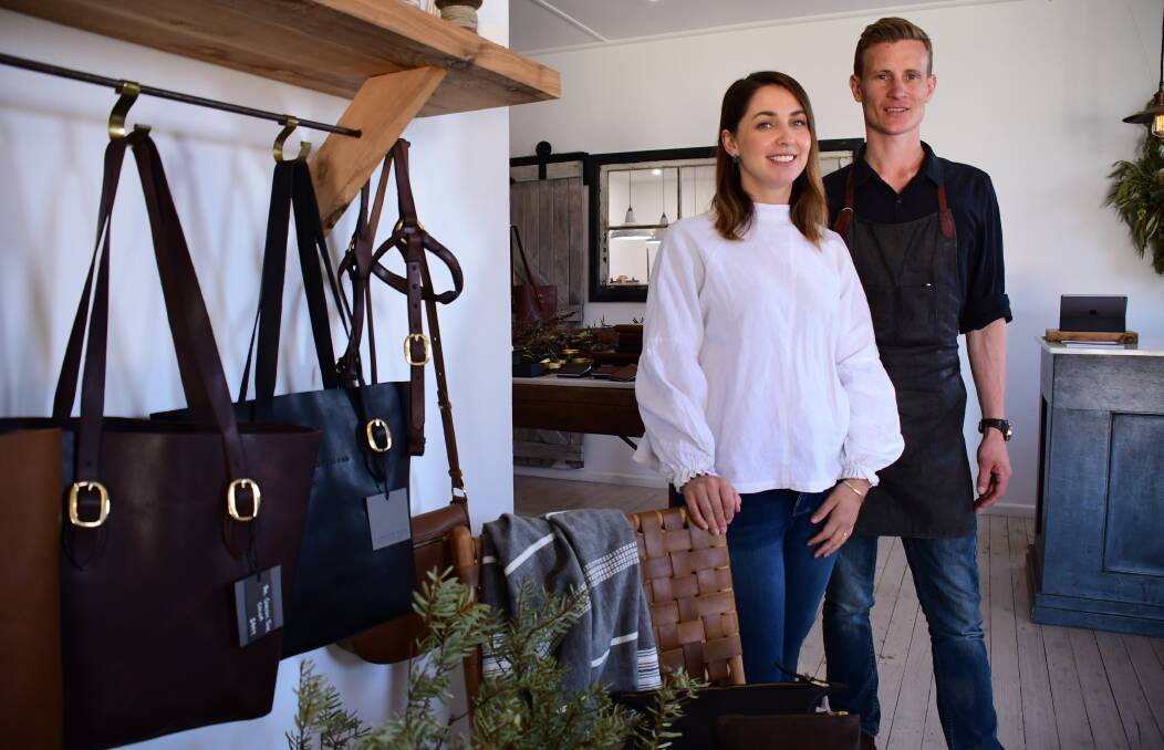 BUILDING BUSINESS: Saddler & Co founders Jemima and Bede Aldridge have seen a "huge spike in interest in our brand and what we do". Photo: BELINDA SOOLE