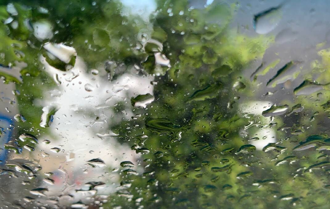 RAINY DAY: Rain is still falling in many towns following heavy overnight rainfall on Sunday. Photo: NADINE MORTON