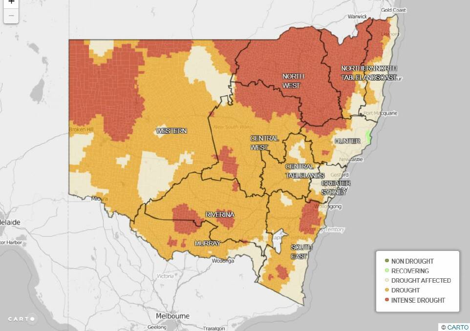 DRY TIMES: The entire region has been impacted by the drought. Image: NSW DPI