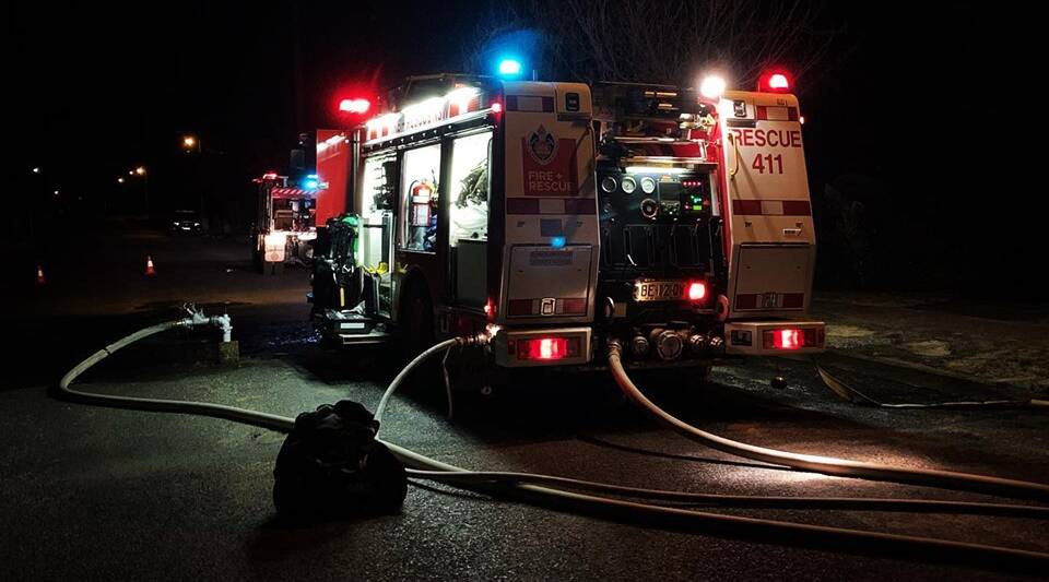 OVERNIGHT BLAZE: A shed, which was being used as a residence, has been left with significant structural damage. Photo: OBERON FRNSW