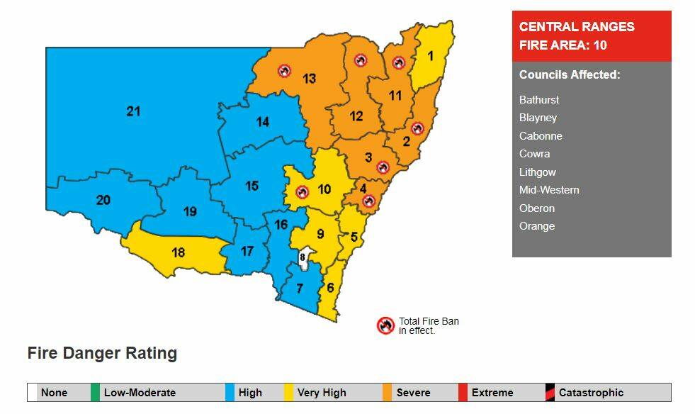 NO FIRES ALLOWED: There is a very high fire danger risk and total fire ban in force for the Central Ranges on Saturday, October 25. Photo: FILE