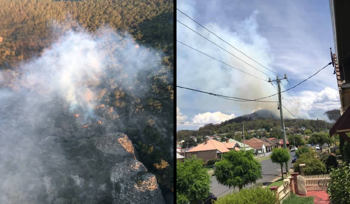 BLAZE: A fire in Wolgan Valley and another in Lithgow have kept firefighters busy. Photo: NSW RFS, MISLAV BELOBRAJDIC
