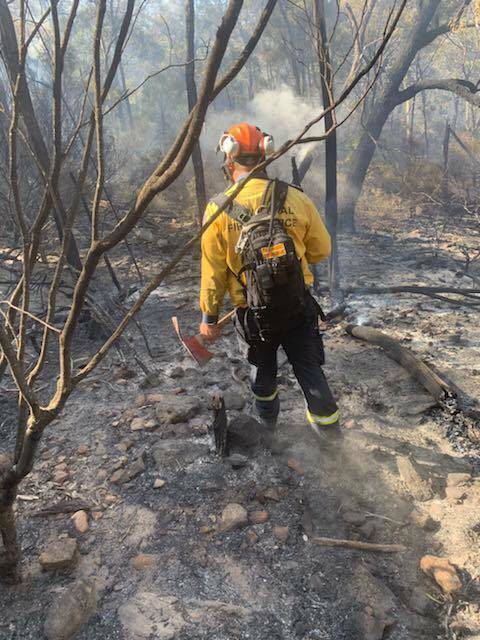 BLAZE: NSW Rural Fire Service firefighters were kept very busy due to lightning strike ignitions during December and January. Photo: Chifley/Lithgow Remote Area Fire Fighting Team