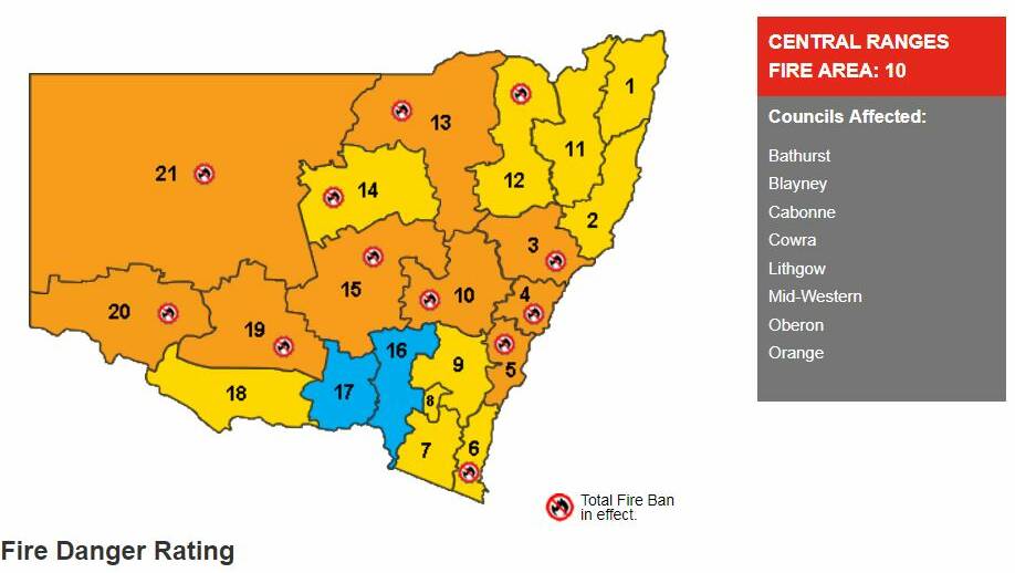 Total fire ban declared for Lithgow region
