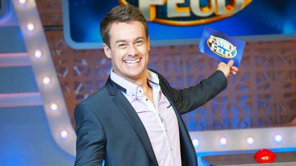 Grant Denyer on the Family Feud set. Photo: NETWORK TEN