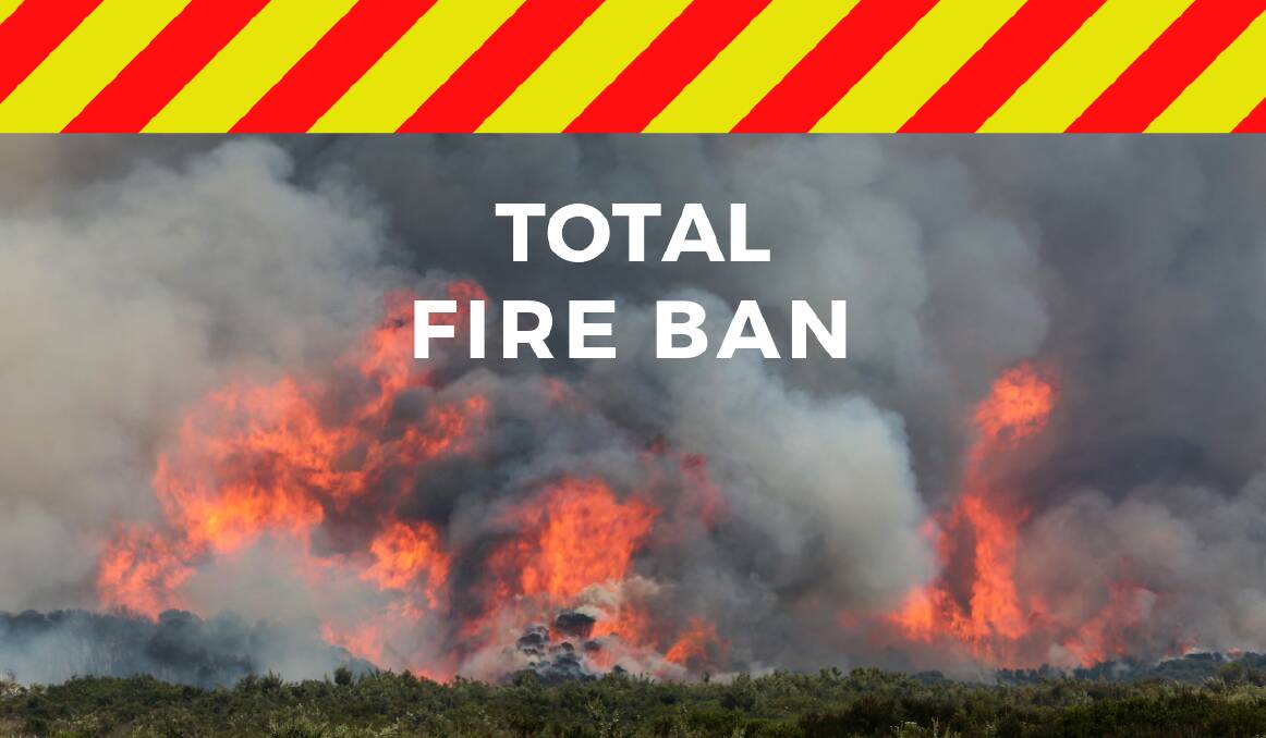NO FIRES ALLOWED: There is a severe fire danger risk and total fire ban in force for the Central Ranges on Monday, December 166. Image: NSW RFS