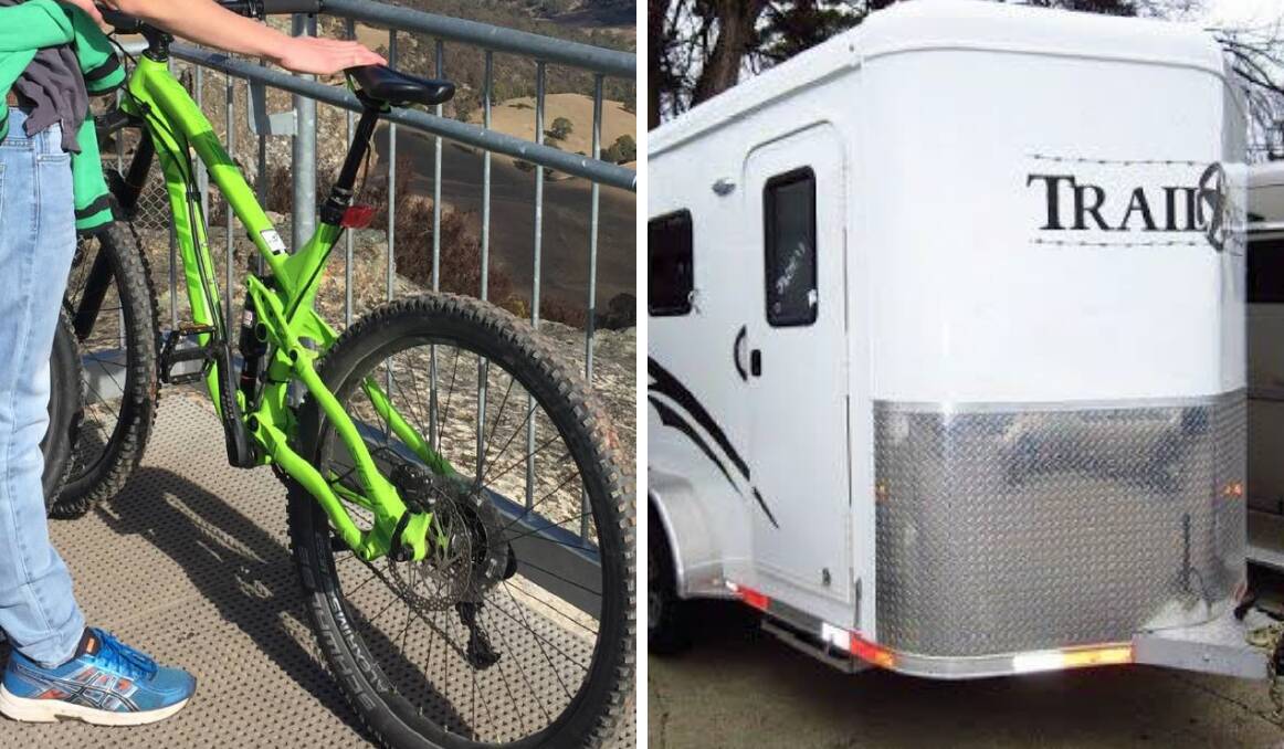 POLICE NEWS: This bike and an animal trailer (similar to the one pictured above) are among the stolen items. Photo: NSW POLICE