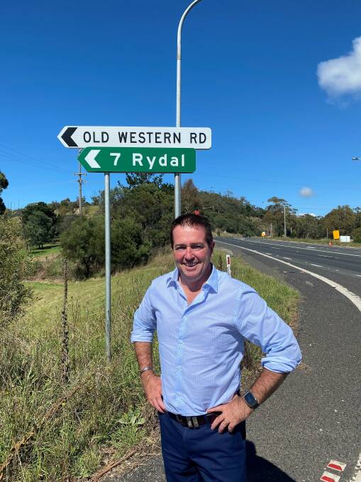 UPGRADES: Member for Bathurst Paul Toole at the Old Western Road which is set to undergo reconstruction. Photo: SUPPLIED. 