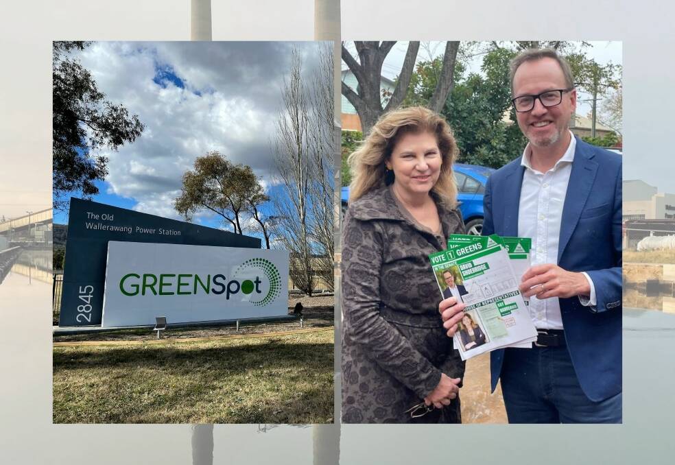 Greenspot speak out on negative views from Greens as Calare candidate Kay Nankervis and NSW Senate candidate David Shoebridge visit Lithgow to talk EfW. Pictures: Supplied
