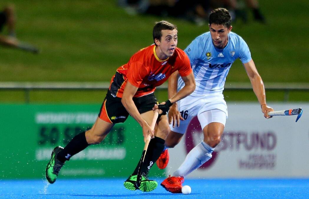 SOME KIND OF NORMAL: Lithgow product and Kookaburra's star Lachi Sharp is still training and playing hockey during the pandemic. Photo: SUPPLIED.