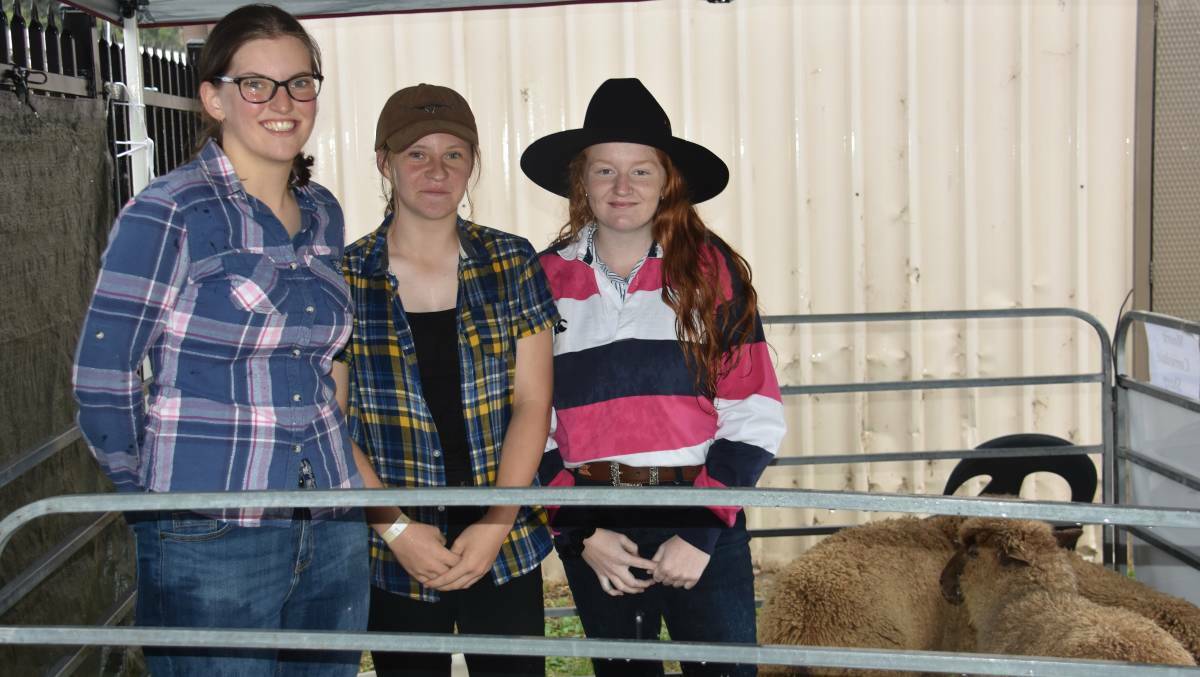YOUNG BLOOD: Maddison, Chloe and Germaine are involved with the Lithgow Show thanks to their school. Picture: ALANNA TOMAZIN.