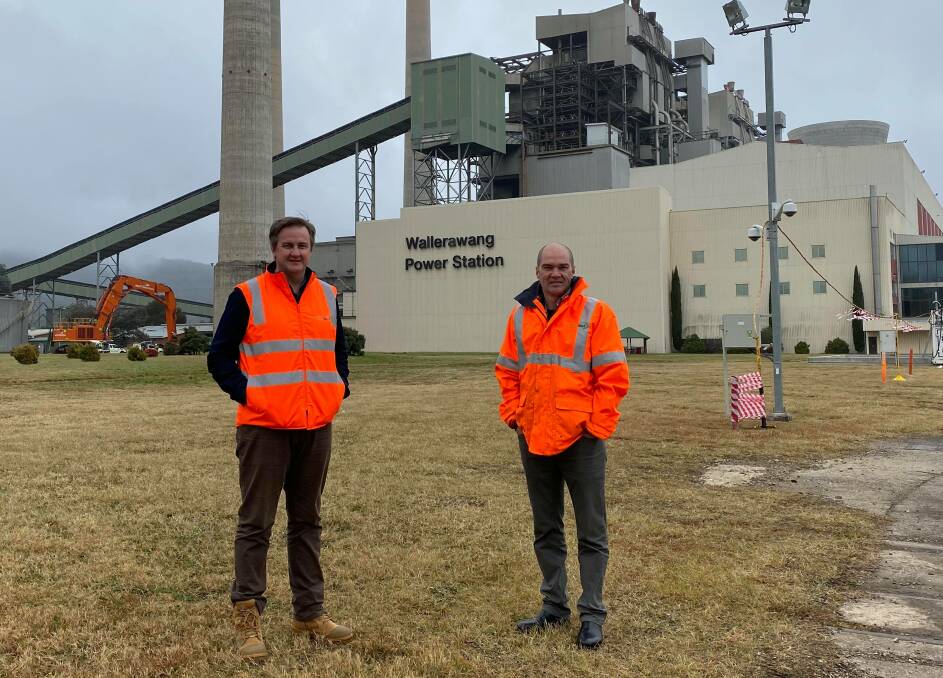 WORKING TOWARDS THE FUTURE: Greenspot CEO Brett Hawkins and business development executive Sam Magee at the Old Wallerawang Power Station. Photo: ALANNA TOMAZIN