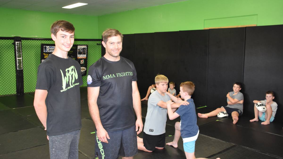 FUTURE CHAMPIONS: Coaches Caleb and Paul Traish are teaching kids to be respectful, reliable and responsible. Picture: ALANNA TOMAZIN.