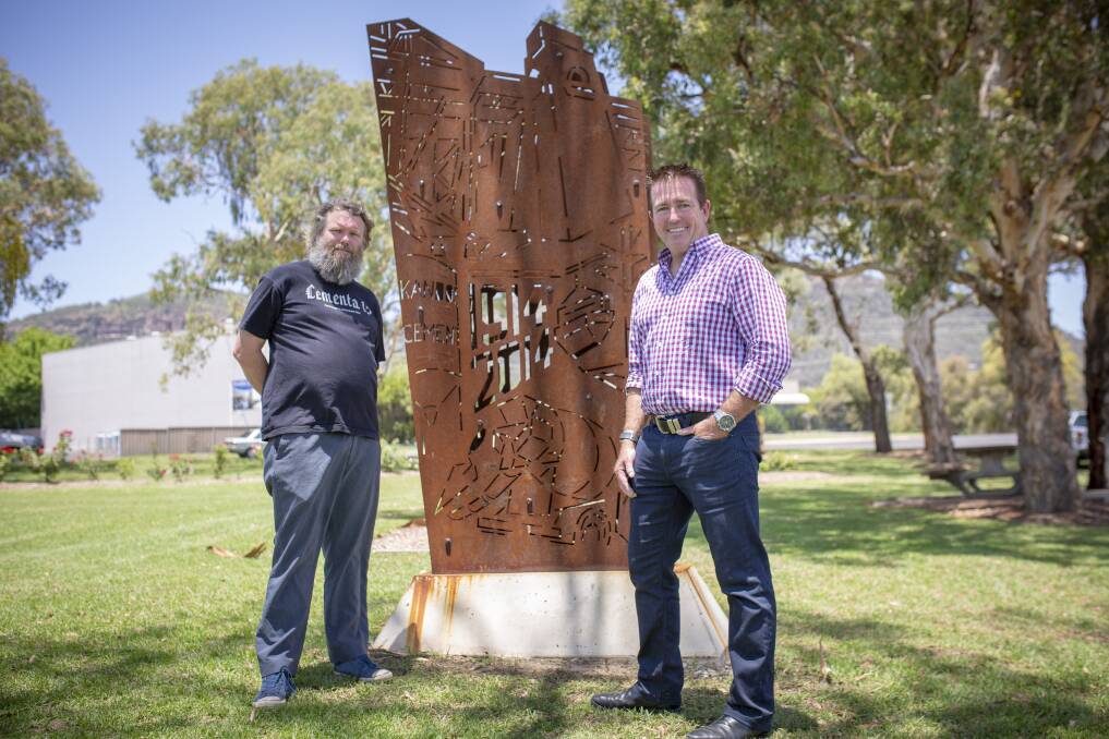 BOOST FOR CEMENTA: Cementa co-ordinator Alex Wisser with Bathurst MP Paul Toole. Picture: SUPPLIED.

