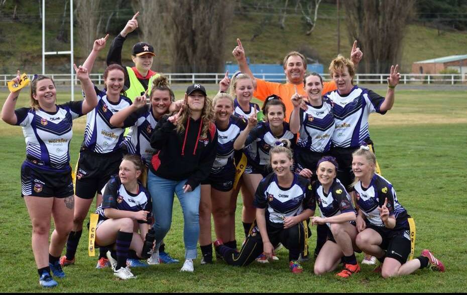 A WIN FOR THE BEARS: The league tag side celebrate their victory against the Orange Barbarians. Picture: SUPPLIED.