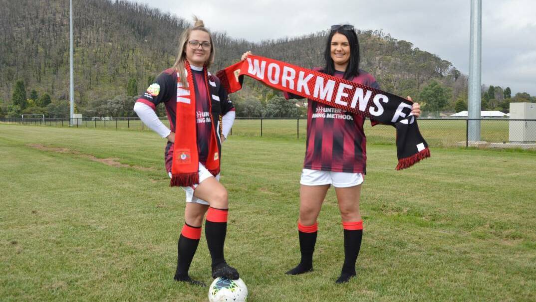 IN THE LEAD: Lithgow Workmens second grade ladies team are on top of the table in the Bathurst District Football competition. Photo: ALANNA TOMAZIN