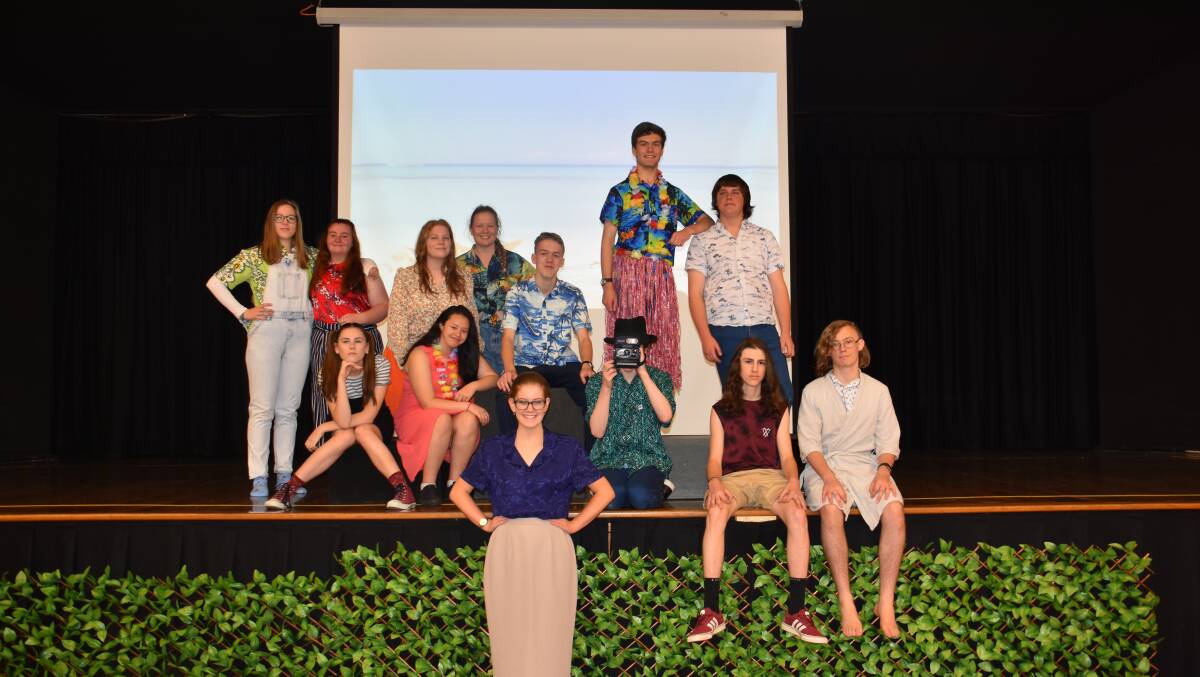 PERFORM: Lithgow High School's stage 5 drama students practicing for their opening night. Picture: ALANNA TOMAZIN.