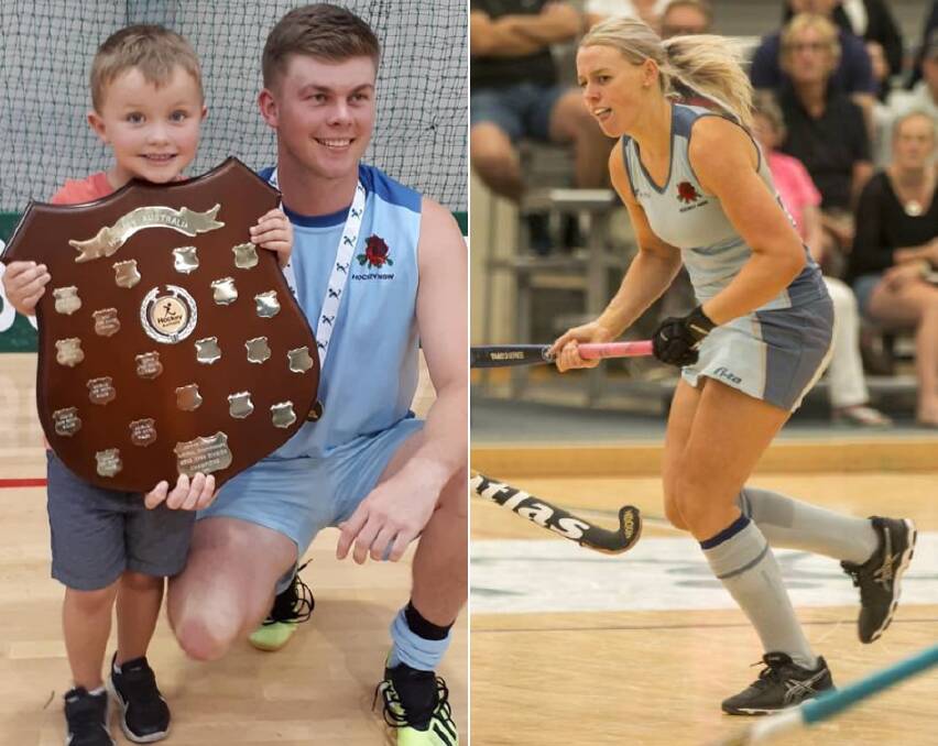 JET TO AUSTRIA: Hockey stars Brandan Horner with his little brother Isaac (left) and Amelia Leard (right). Pictures: SUPPLIED AND COURTESY OF CLICKINFOCUS.