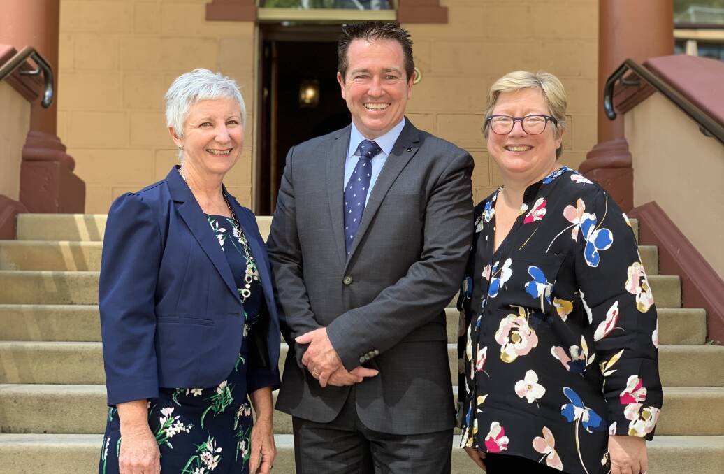 SHOWCASE: Wellbeing Centre coordinator Di Moore, Bathurst MP Paul Toole and Lithgow High School principal Ann Caro. Picture: SUPPLIED.