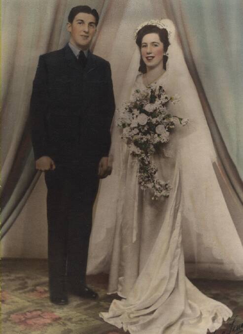 THE LOVELY COUPLE: Bill and Marie Bright on their wedding day. Photo: SUPPLIED