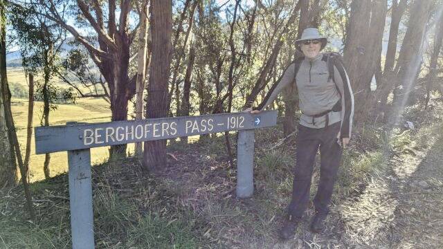 BERGHOFERS PASS: Pieter at the 1912 track at Mount Victoria.