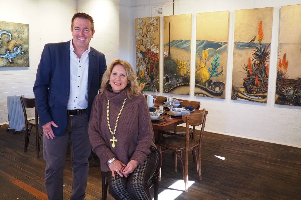 ZIG ZAG EXHIBITION: Bathurst MP Paule Toole and Gang Gang Gallery owner Sharon Howard. Picture: SUPPLIED.