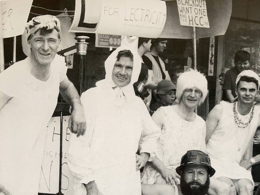Flashback to a bright Summer day (remember them?) in the 1960s and a Festival of the Valley. Happy to look ridiculous in the bedstead derby was this team from the old Electricity Commission at Wang power station. 