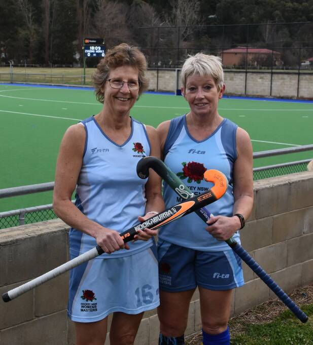 HOCKEY MASTERS: Cheryl Rutherford and Tracey Baker are set to jet to the Gold Coast for the sport they love. Picture: ALANNA TOMAZIN.