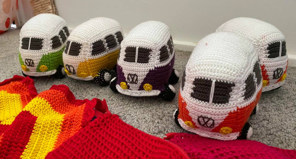 COLOURFUL KOMBI'S: The Kombi Van's come in all different styles and colours. Photo: ALANNA TOMAZIN.