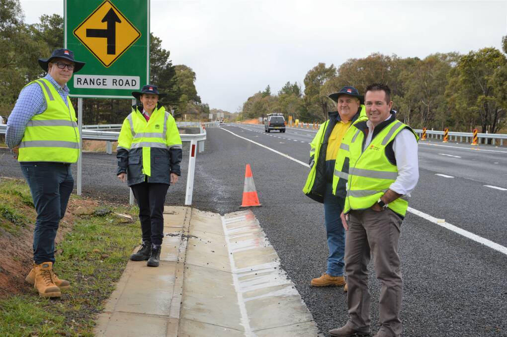 RANGE ROAD: The Range Road intersection on the Great Western Highway at Meadow Flat has had a $2.1 million safety upgrade. Picture: SUPPLIED.
