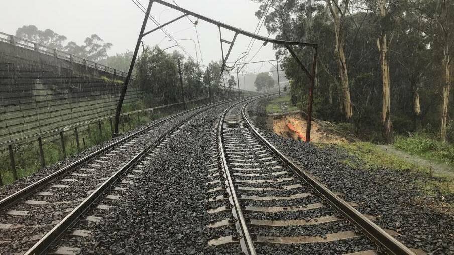 DELAY: The rail line is out of action. Picture: Courtesy of Bathurst MP Paul Toole.
