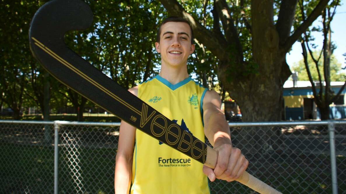 ACHIEVEMENT: Lithgow star and Australian Men's Hockey representative Lachlan Sharp is up for his first prestigious award. Photo: LITHGOW MERCURY