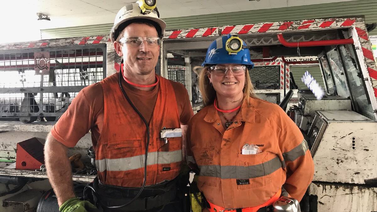 PROGRESS: Airly Mine's Ben Kelly and Lithgow City Councillor Cassandra Coleman. Photo: SUPPLIED.